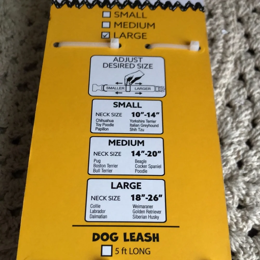 Peanuts Characters Yellow Pet Leash and Collar Set
